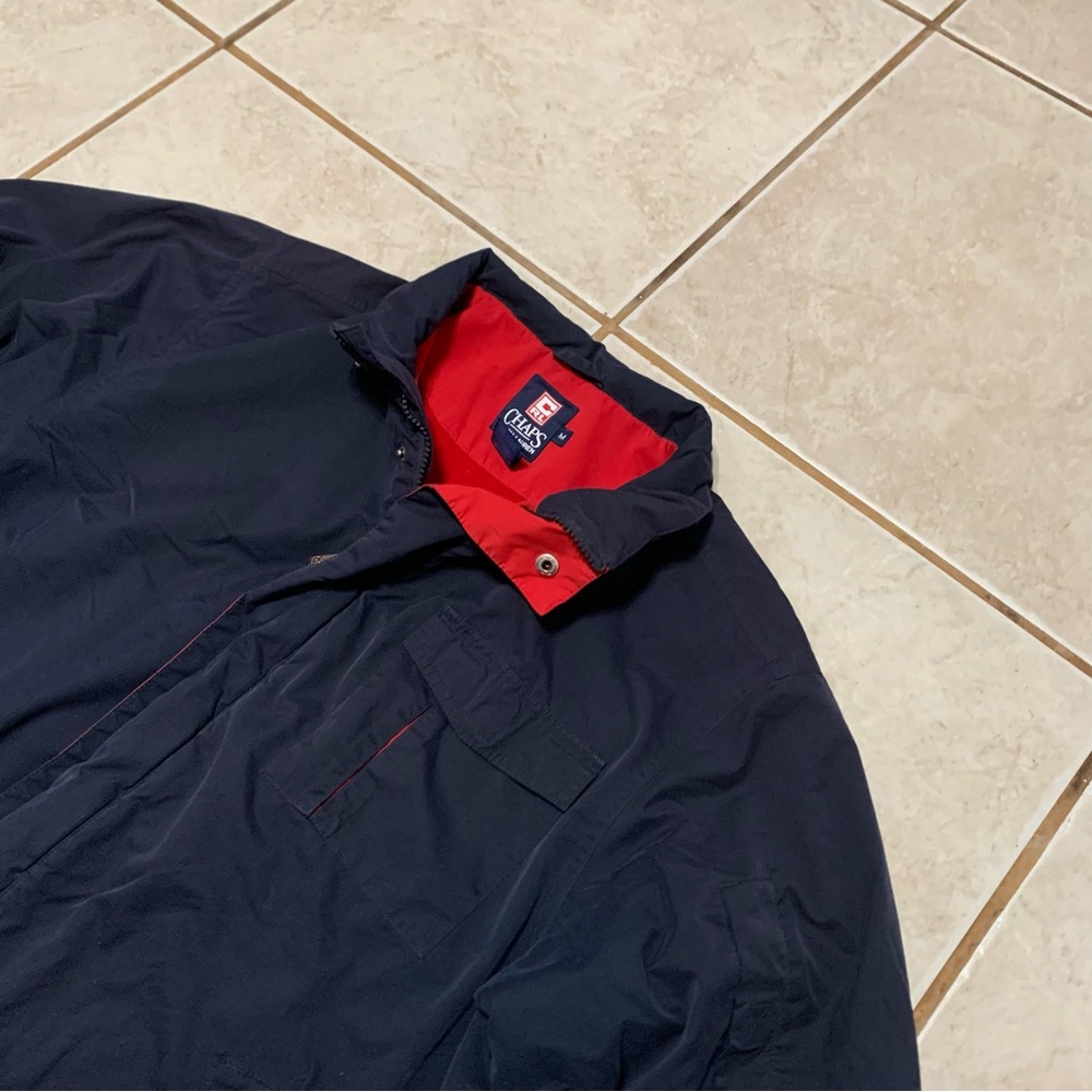 Vintage Chaps Ralph Lauren Mens  Jacket  Size M Navy/ Red Full Zip
